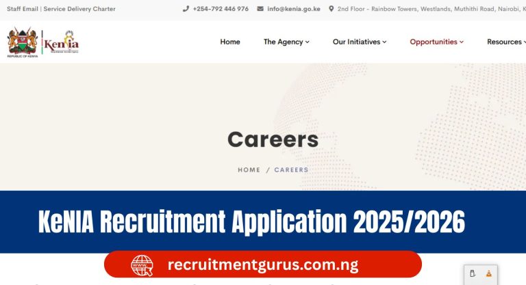 KeNIA Recruitment Application 2025/2026 – Apply Now