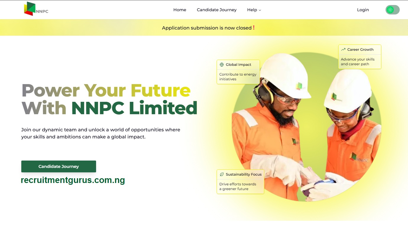 NNPC Recruitment 2025/2026 Application Form Portal