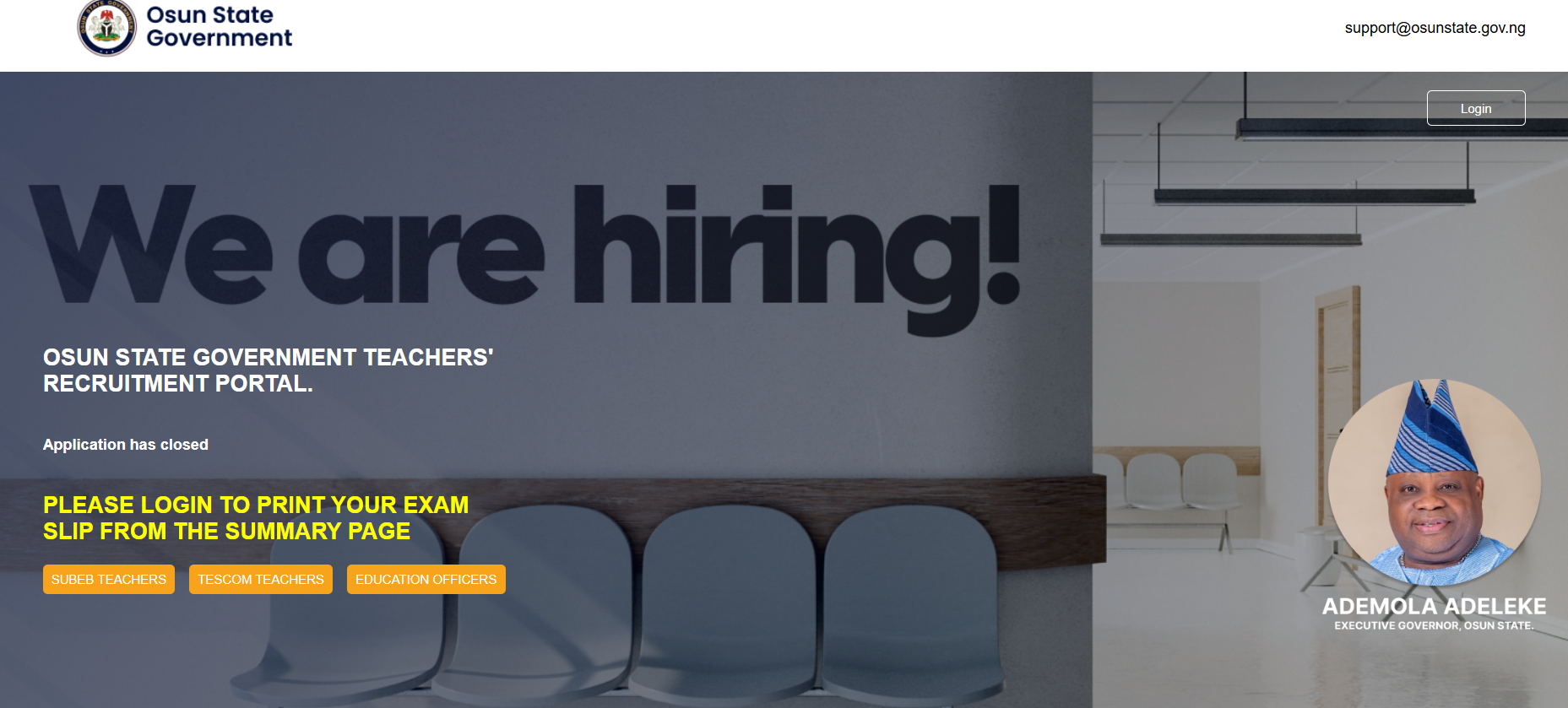 Osun State Teachers Recruitment 2025/2026 Application Form Portal