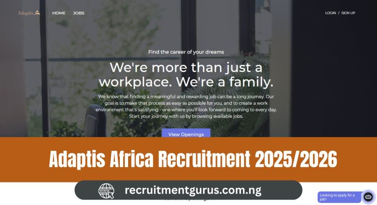 Adaptis Africa Recruitment 2025/2026 | Application Guide & Role Overview
