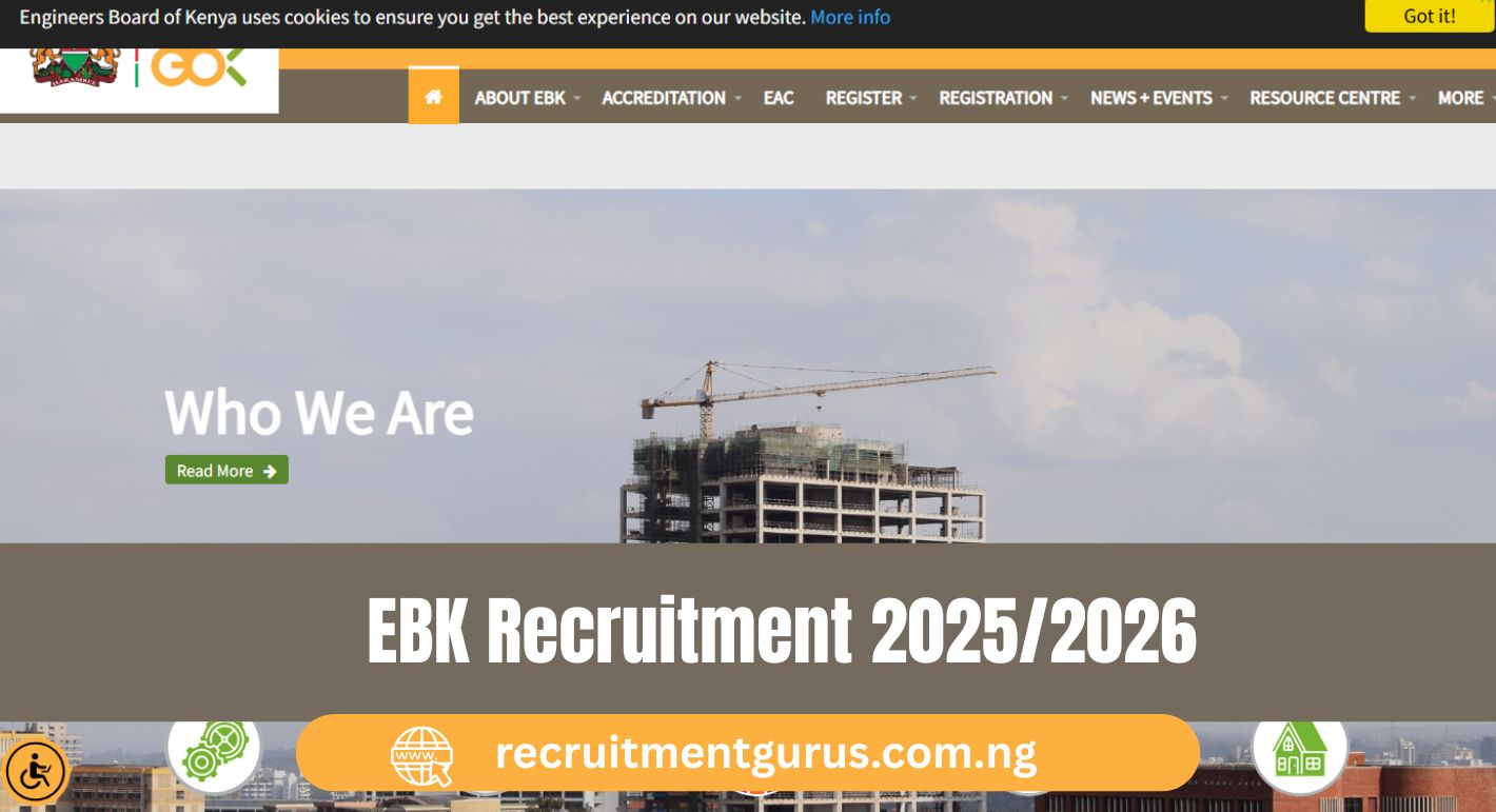 Engineers Board of Kenya (EBK) Recruitment 2025/2026 | How to Apply