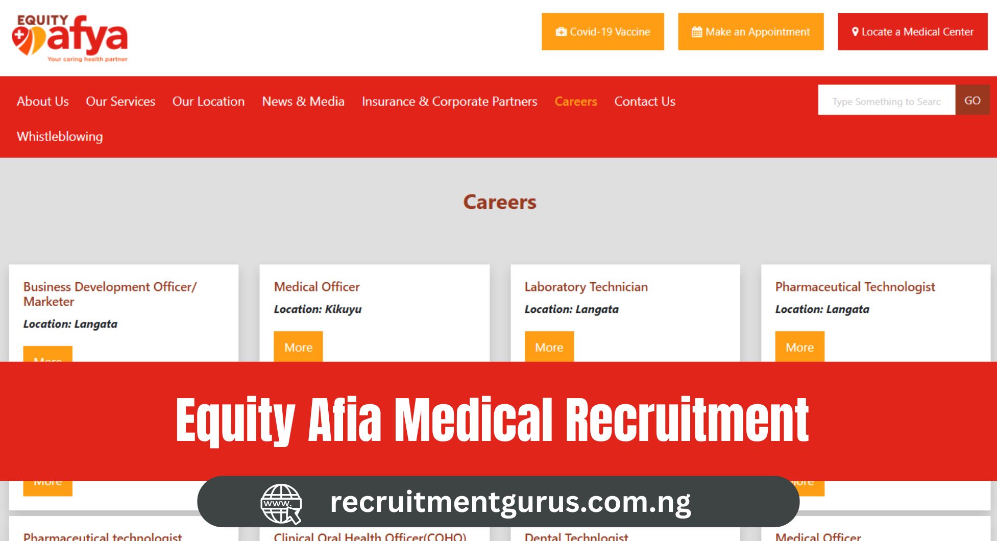 Equity Afia Medical Recruitment Application Form 2025/2026