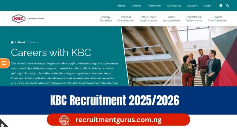 KBC Recruitment 2025/2026 – Application Form Portal