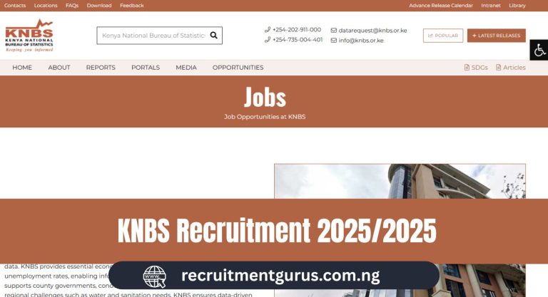 Kenya National Bureau of Statistics (KNBS) Recruitment 2025/2026 | Careers Portal & Opportunities