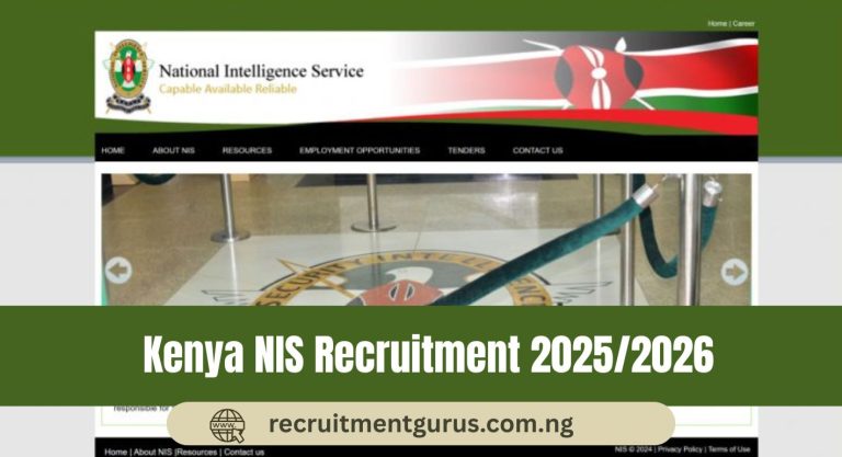 Kenya NIS Recruitment 2025/2026 – Application Portal, Training & FAQs