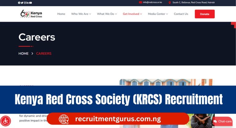 Kenya Red Cross Society (KRCS) Recruitment 2025/2026