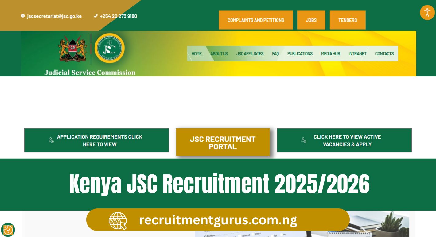 Kenya JSC Recruitment 2025/2026