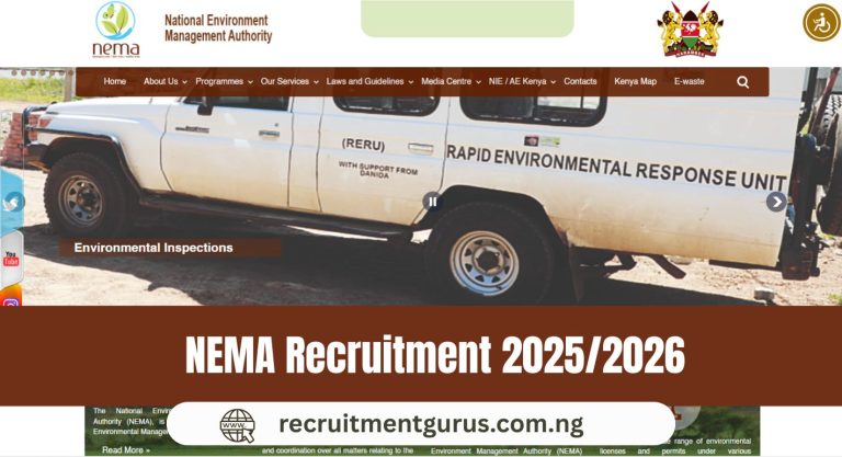 Kenya NEMA Recruitment 2025/2026 | Application Portal & FAQs