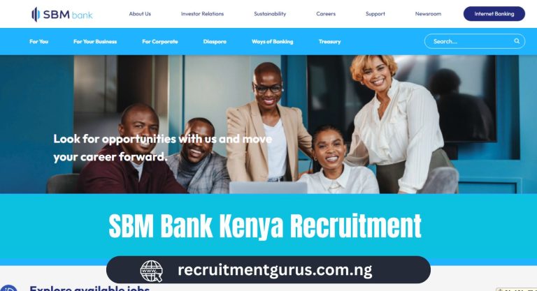 SBM Bank Kenya Recruitment 2025/2026 | Careers & Application Guide