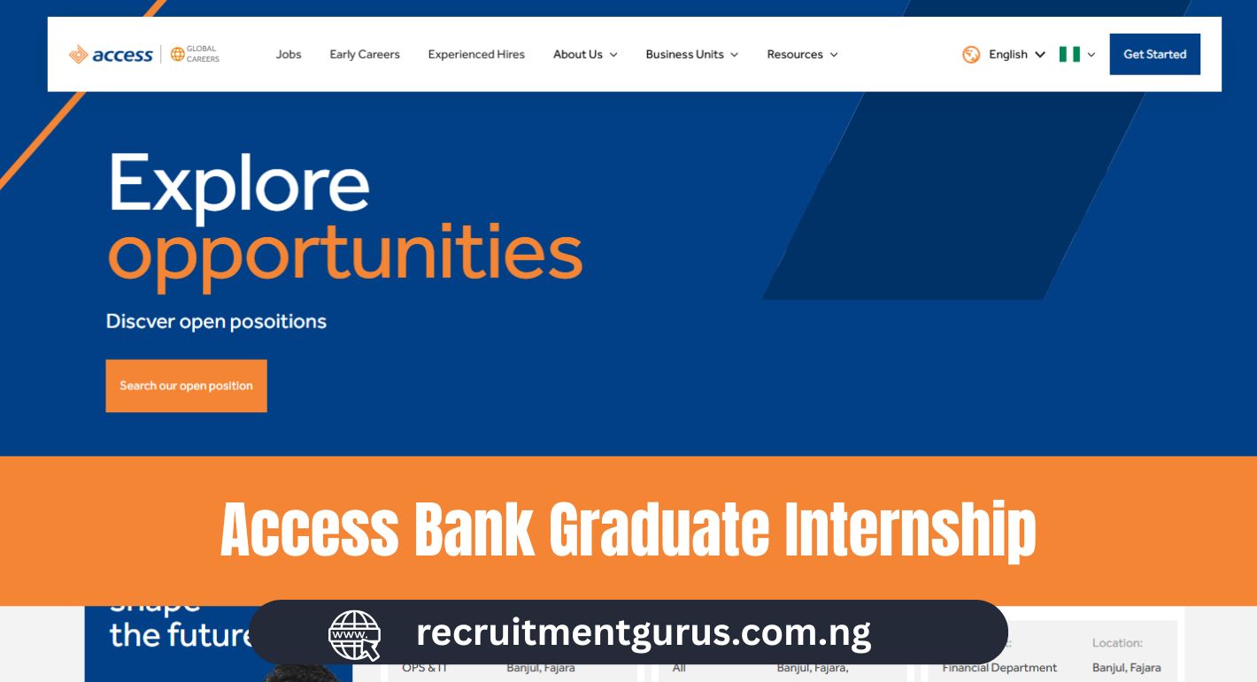 Access Bank Graduate Internship 2025 – Application Portal & Guide