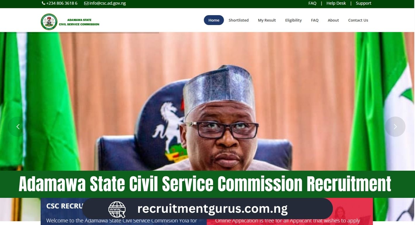 Adamawa State Civil Service Commission Recruitment 2025/2026