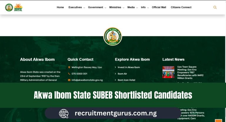 Akwa Ibom State SUBEB Shortlisted Candidates 2025 | PDF Download & Screening Details