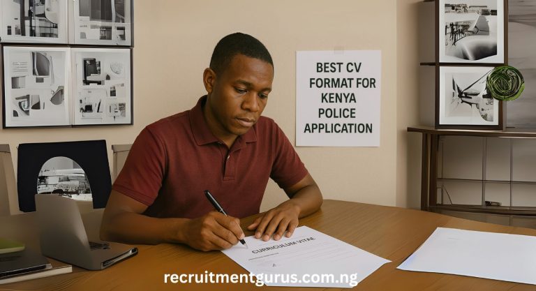 Best CV Format for Kenya Police Application
