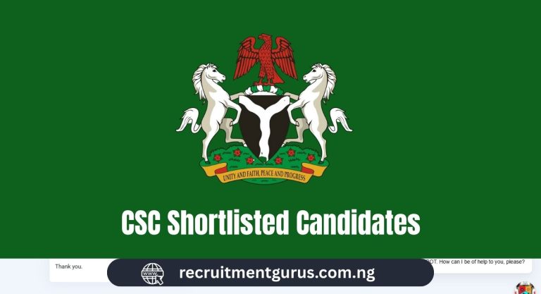 CSC Shortlisted Candidates 2025/2026 | PDF Download & Screening Details