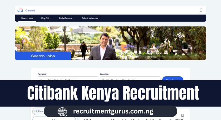 Citibank Kenya Recruitment 2025/2026 | Latest Job Vacancies and How to Apply