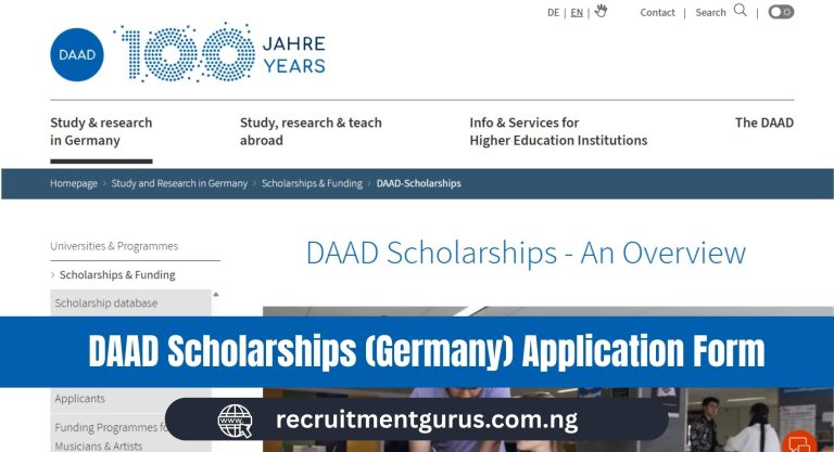 DAAD Scholarships (Germany) 2025/2026 – Application Guide & Requirements