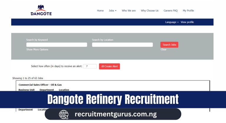 Dangote Refinery Recruitment 2025/2026 | How to Apply, Eligible Roles & Portal Details
