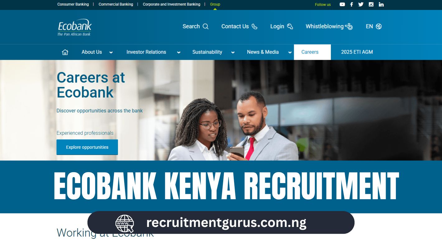Ecobank Kenya Recruitment 2025/2026