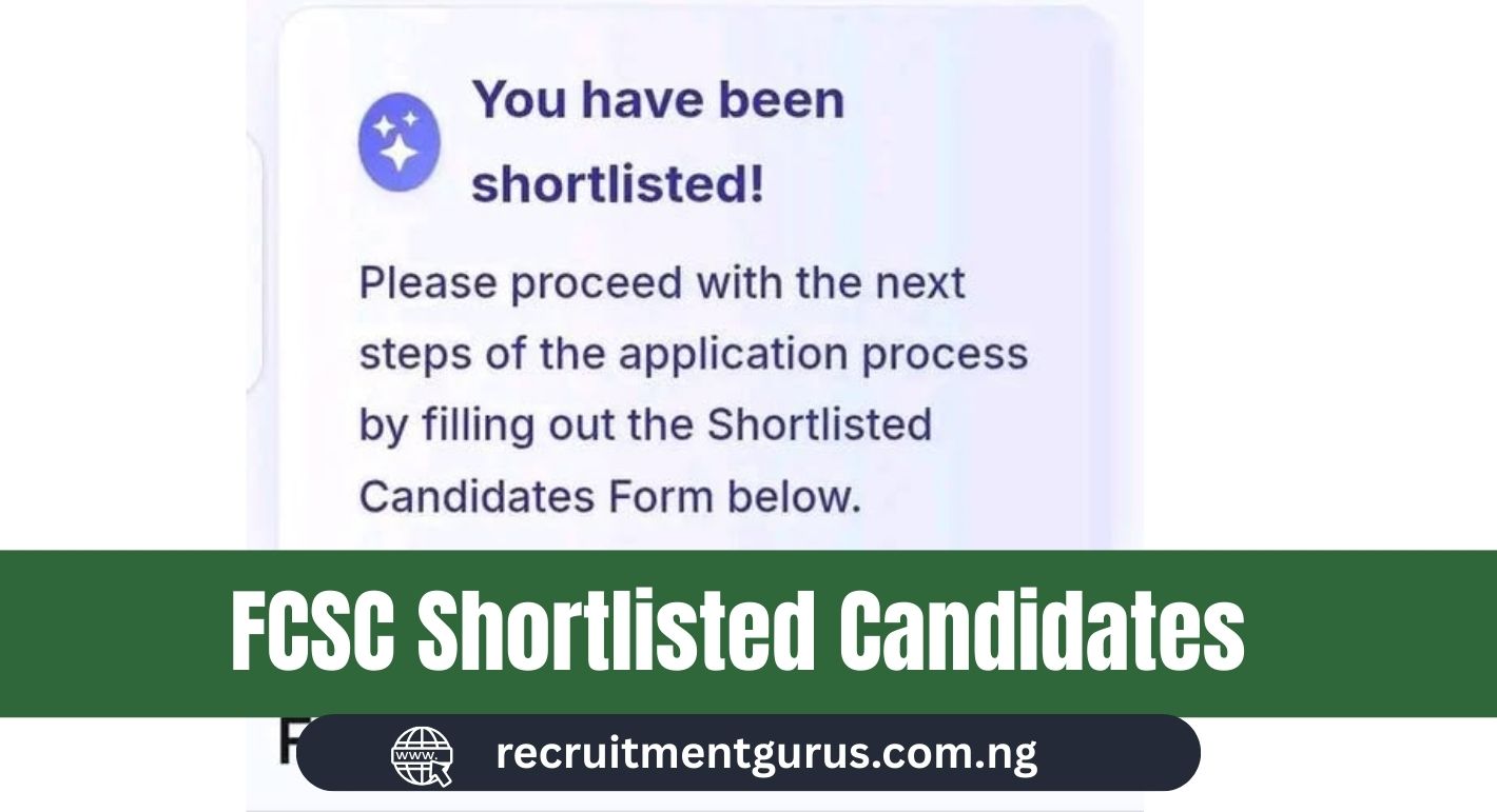 Federal Civil Service Commission (FCSC) Shortlisted Candidates 2025