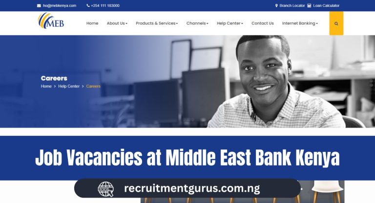 Job Vacancies at Middle East Bank Kenya | 2025 Recruitment Guide