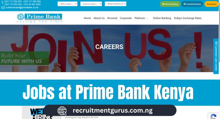 Jobs at Prime Bank Kenya | Openings, How to Apply & FAQs (2025 Guide)