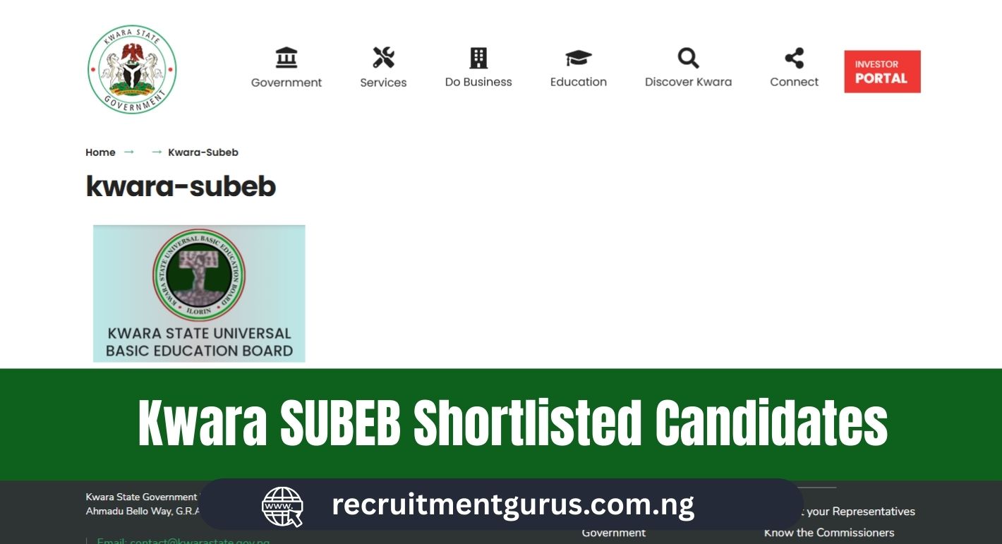Kwara State SUBEB Shortlisted Candidates 2025 | Status Check & Next Steps