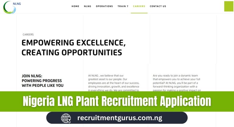 Nigeria LNG Plant Recruitment 2025/2026 Application Form Portal