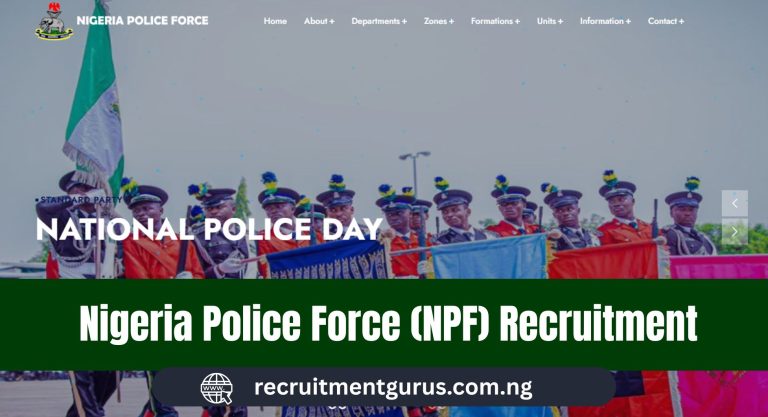 Nigeria Police Force (NPF) Recruitment 2025/2026 – Apply Now