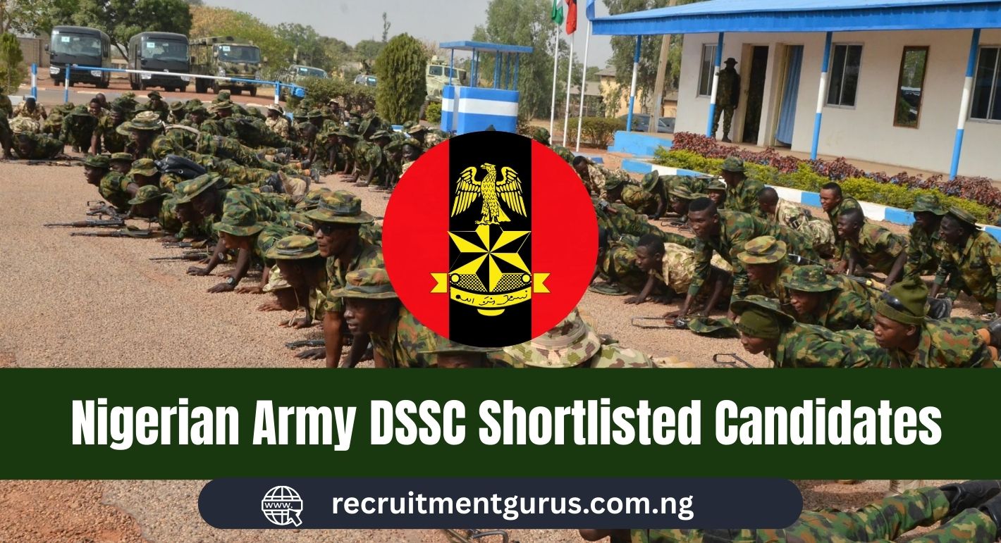 Nigerian Army DSSC Shortlisted Candidates 2025