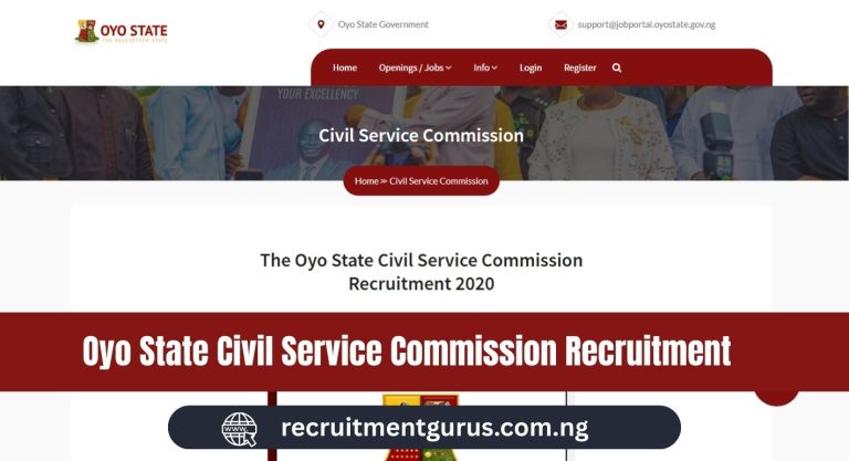 Oyo State Civil Service Recruitment 2025/2026