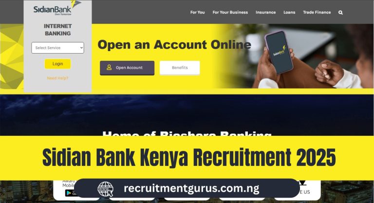 Sidian Bank Kenya Recruitment 2025 | Openings, How to Apply & Career Insights