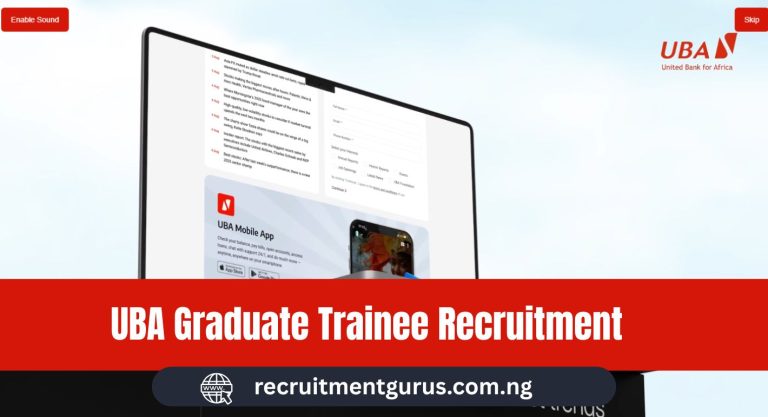 UBA Graduate Trainee Recruitment 2025 | Requirements & Salary