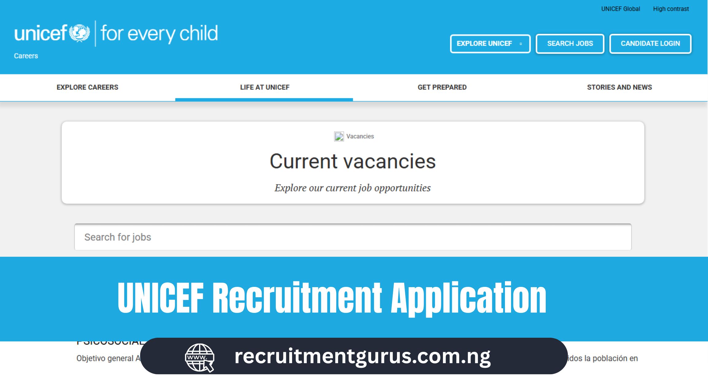 UNICEF Recruitment 2025 – Application Portal & Career Opportunities