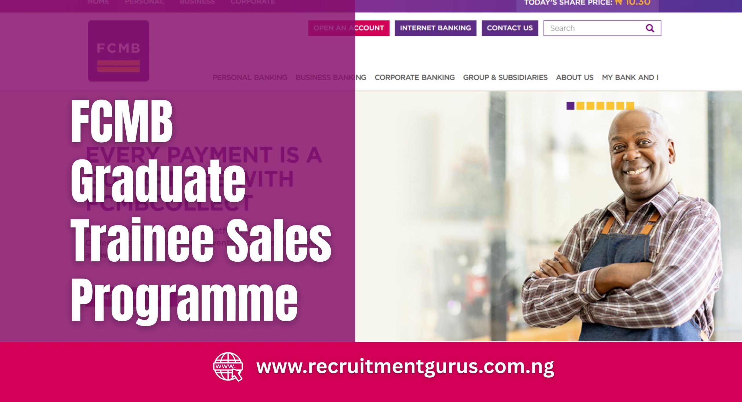 FCMB Graduate Trainee Sales Programme 2025