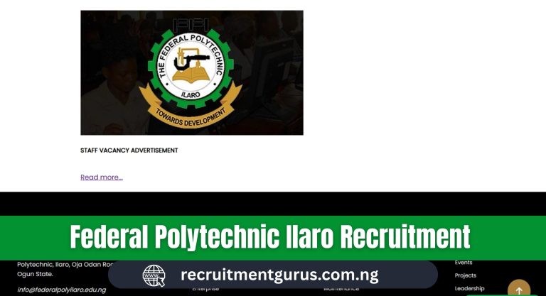 Federal Polytechnic Ilaro Recruitment 2025/2026 Application Form