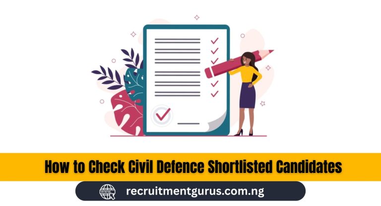 How to Check Civil Defence Shortlisted Candidates