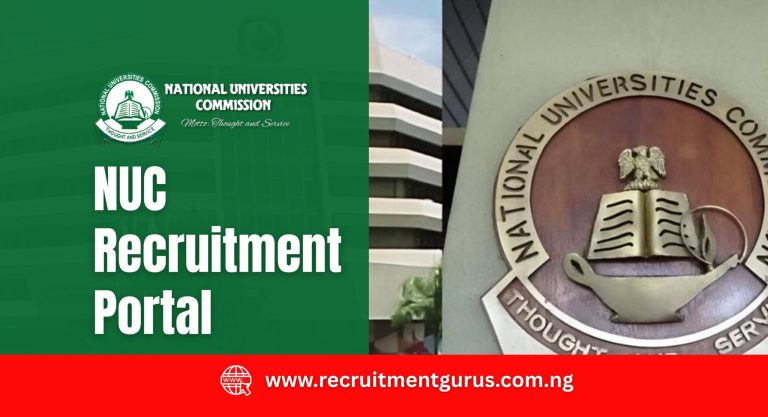 NUC Recruitment 2025/2026 Application Form Portal