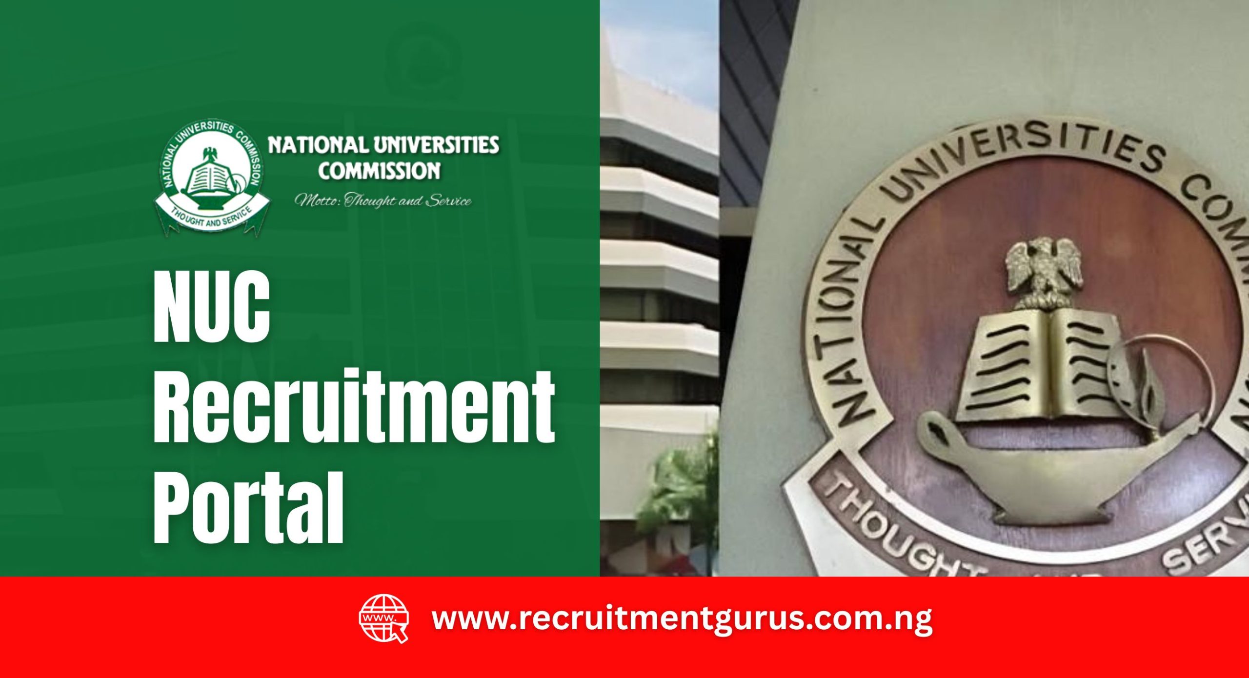 NUC Recruitment 2025/2026 Application Form Portal