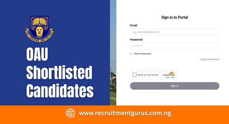 OAU Shortlisted Candidates 2025/2026 is Out