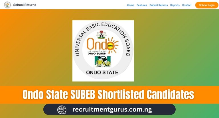 Ondo State SUBEB Shortlisted Candidates 2025/2026