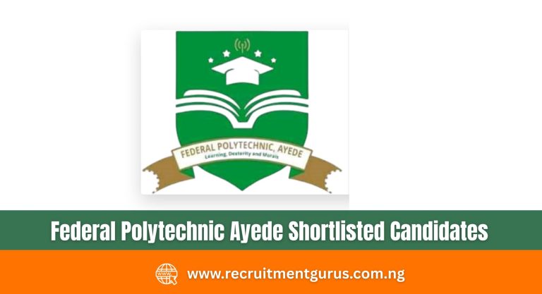 Federal Polytechnic Ayede Shortlisted Candidates 2025/2026