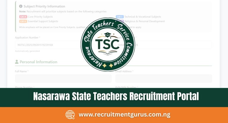 Nasarawa State Teachers Recruitment Portal 2025/2026 Application Form | Apply Now