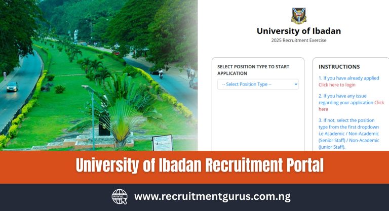 University of Ibadan Recruitment Portal 2025/2026 Application Form