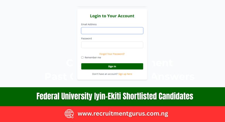 Federal University Iyin-Ekiti Shortlisted Candidates 2025/2026
